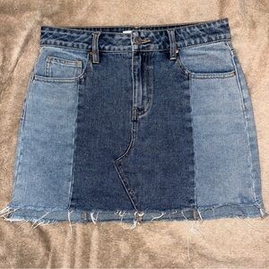 PACSUN two-tone denim skirt